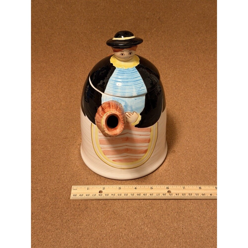 Pier 1 Imports Figural Ceramic Coffee Pot w/ Lid 16 fl oz Made in Japan